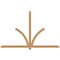 Ekena Millwork Redmond Smooth Timber Gable Bracket, Western Red Cedar, 96"W x 60"H x 3 1/2"D x 3 1/2"F, 15/12 Pitch GBW096X60X0404RED00SWR - alternate 1